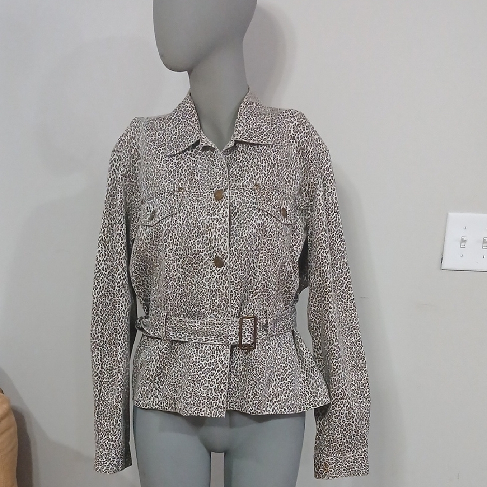 Liz Claiborne Animal Print Utility Jacket